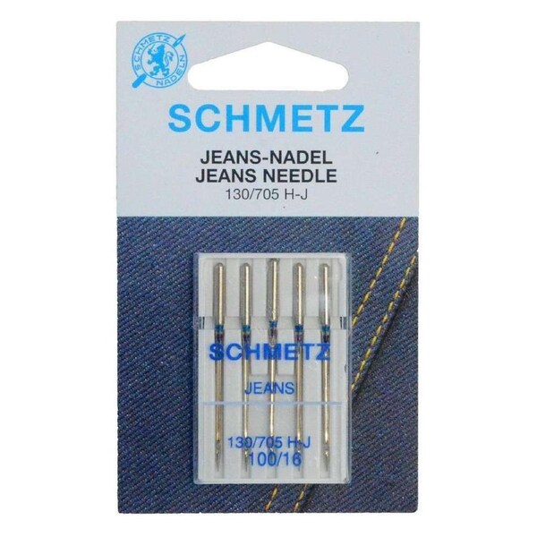 Schmetz Jeans Sewing Machine Needles Size 100/16 Pack of 5 Tracked Post Craft DIY
