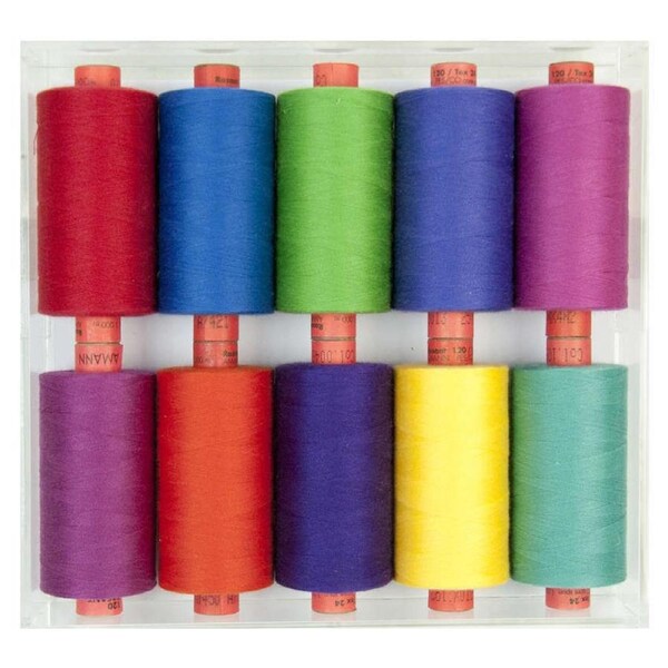 Rasant Poly Core Cotton Thread - BRIGHTS 10 Colour Set (Vivid Tones)