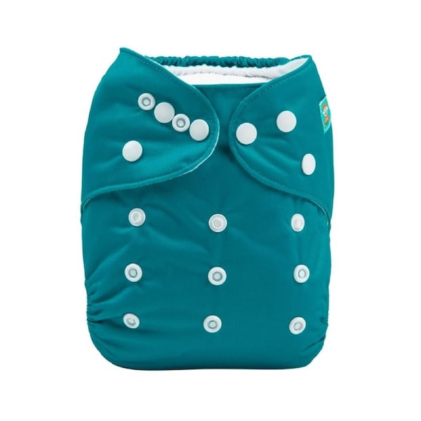 Alva Baby Solid Dark Cyan Reusable Cloth Nappy