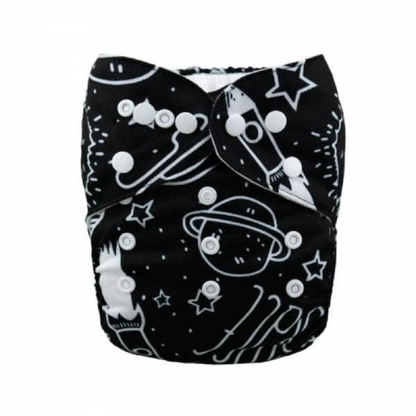 Alva Baby Space Print Reusable Cloth Nappy