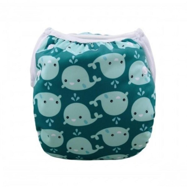 Alva Baby Whales Print Reusable Swim Nappy