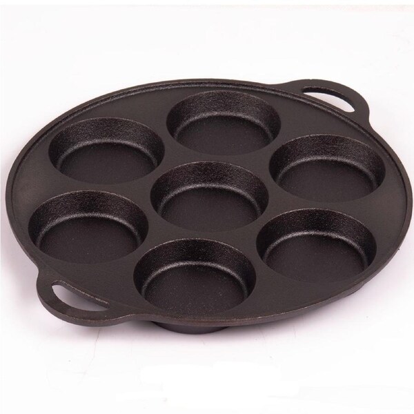 7 Cup Cast Iron Egg Frying Pan Divided Egg Skillet Pan Fried Egg Pan Cooker Pancake Egg Fryer