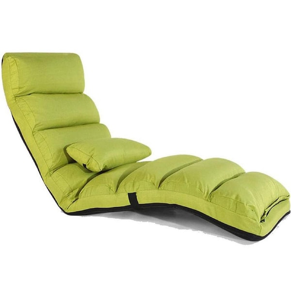 Varossa Chaise Lounge Recliner Chair Sofa Bed (Lime)