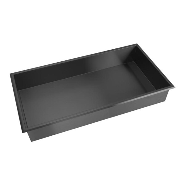 641 x 336 x 101mm Shower Niche Single Shelf Organizer No Tile Needed in Black