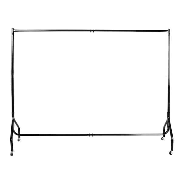 1.8m Mobile Clothes Rack on Wheels Coat Rail Hanger Stand Garment Display Metal