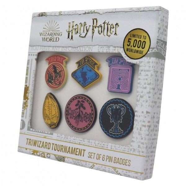 Fanattik Harry Potter Limited Edition Set Of 6 Triwizard Tournament Pin Badges