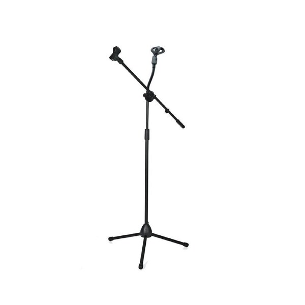 Dual Microphone Stand Flexible Gooseneck Adjustable Height Boom Arm