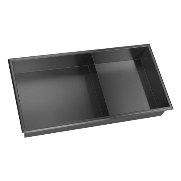 641 x 336 x 101mm Shower Niche Double Shelf Organizer No Tile Needed in Black