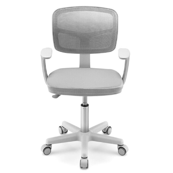 Babyjoy Ergonomic Kids Mesh Desk Chair Height Adjustable Study Computer Chair w/Lumbar Support Grey