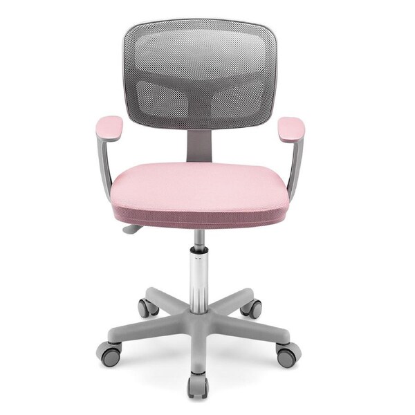 Babyjoy Ergonomic Kids Mesh Desk Chair Height Adjustable Study Computer Chair w/Lumbar Support Pink