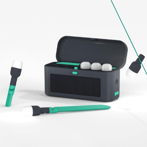 Luci Solar Site Lights - 6 Detachable Mini Camping Lights, Solar & USB Rechargeable