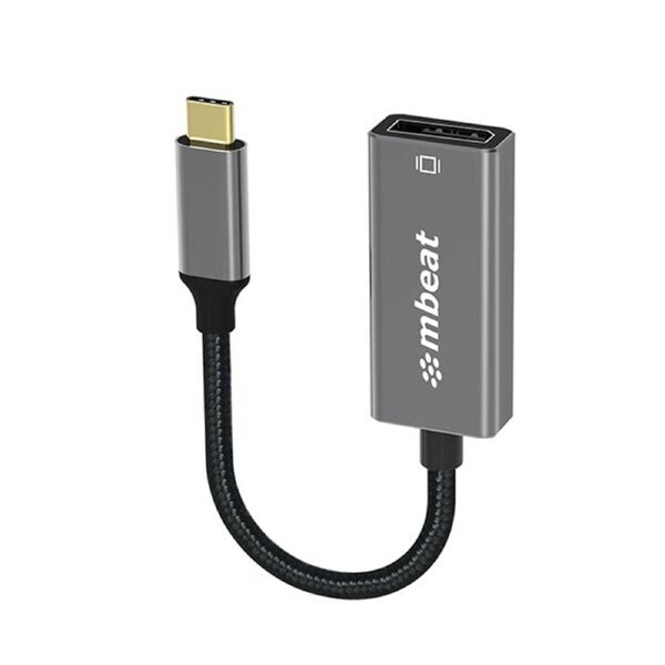 mbeat Elite Usb C To Displayport Female Adapter Space Grey