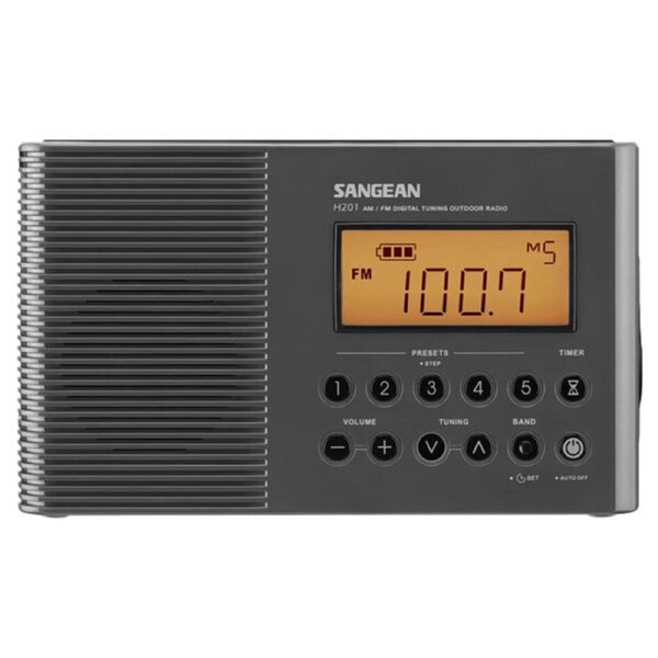 Sangean H-201DG AM/FM WP Radio - Dark Grey