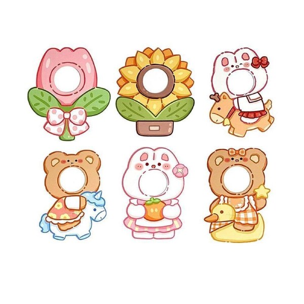 180pcs Cartoon Pattern Children Lollipop Decorative Paper Cards Party Favors