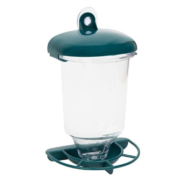 Clear Plastic Automatic Bird Feeder Suspended Suction Cup Feeder with Cover
