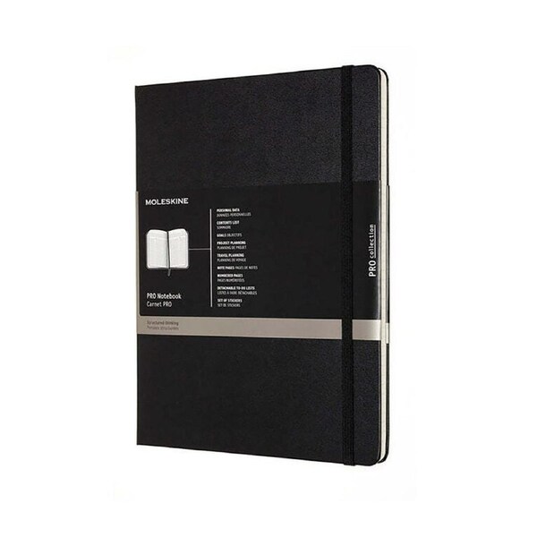 Moleskine Professional Hardcover Writing Notebook/Journal Stationery Black XL