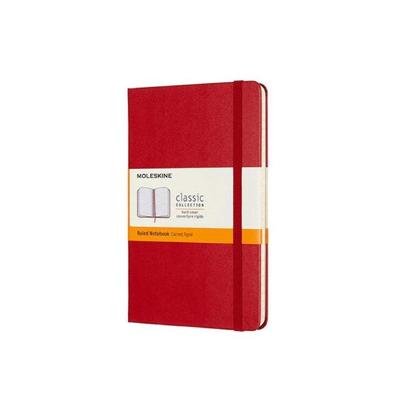 Moleskine Classic Hardcover Writing Notebook/Journal Ruled Scarlet Red Medium