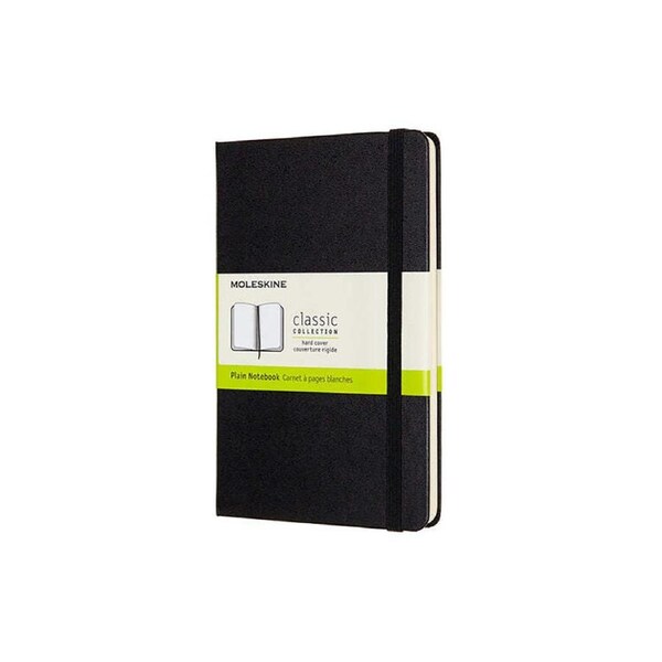 Moleskine Classic Hardcover Writing Notebook/Journal Plain Stationery Black Med