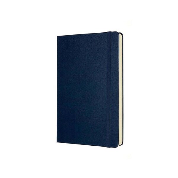 Moleskine Classic Hardcover Writing Notebook Expanded Ruled Sapphire Blue Large