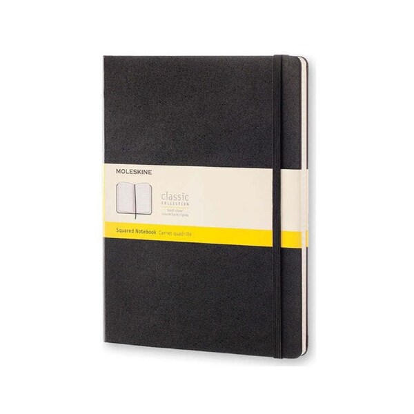 Moleskine Classic Hardcover Writing Notebook/Journal Stationery Grid Black XL