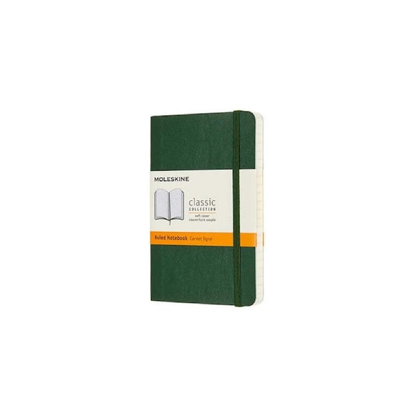 Moleskine Classic Soft Cover Writing Notebook/Journal Ruled Myrtle Green Pocket