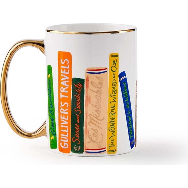 Rifle Paper Co 450ml/11cm Porcelain Mug Coffee Drinking Cup Tableware Book Club