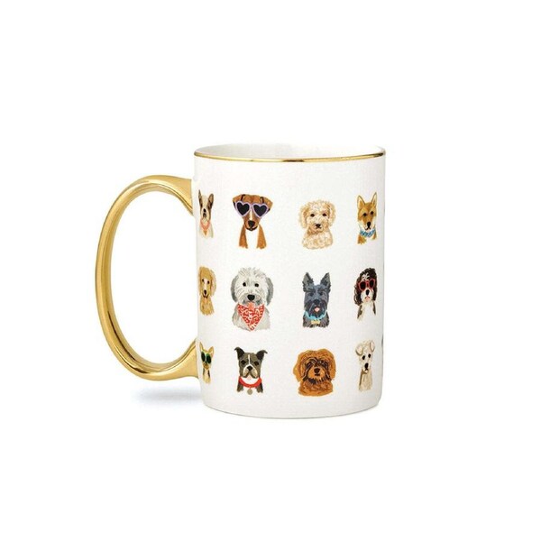 Rifle Paper Co 450ml/11cm Porcelain Mug Coffee Drinking Cup Tableware Dog Days