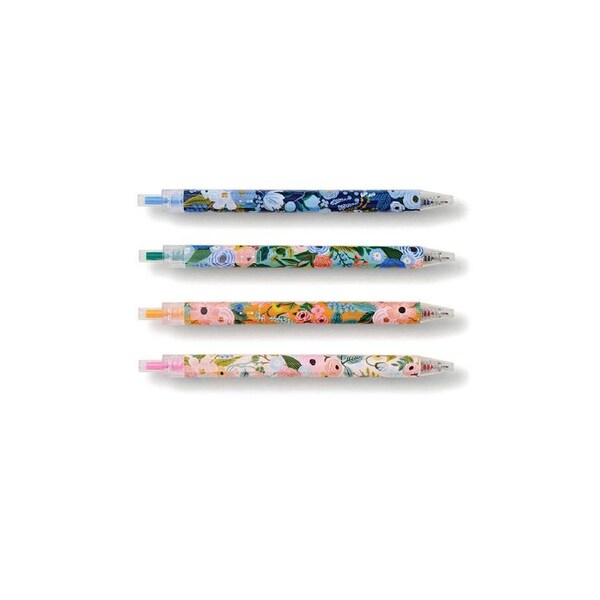 4pc Rifle Paper Co 14cm Gel Pens Rollerball Tip Writing Ballpen Garden Party