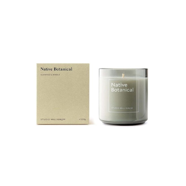 Studio Milligram Sensory 220g/8.5cm Scented Candle Fragrance Native Botanical