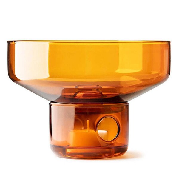 Studio Milligram 11cm Sensory Glass Oil Burner Amber Home/Office Decor Display