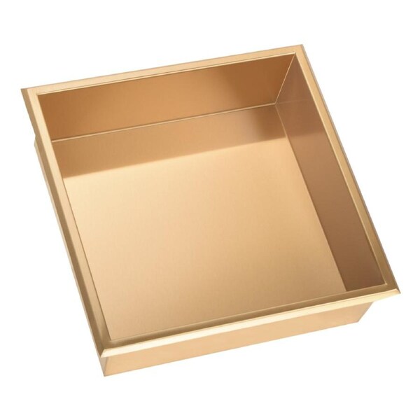 336 x 336 x 101mm Shower Niche Single Shelf Organizer No Tile Needed in Gold