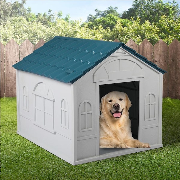 PaWz Dog Kennel Outdoor Indoor Grey L/XL L(75.7cm x 65cm x 63.2cm)