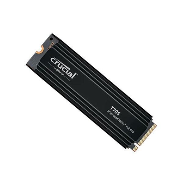 Crucial T705 2Tb Gen5 Nvme Ssd Heatsink 14500 12700 Mbs R W 1200Tbw