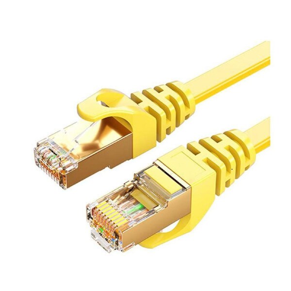8Ware Cat7 Cable 5M Yellow Color Rj45 Ethernet Network Lan Snagless