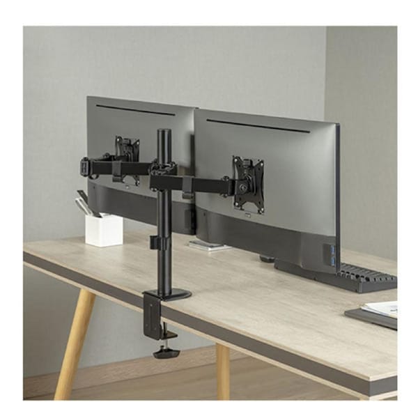 Brateck Dual Monitor Steel Monitor Mount Fit Most 17 To 32 Black