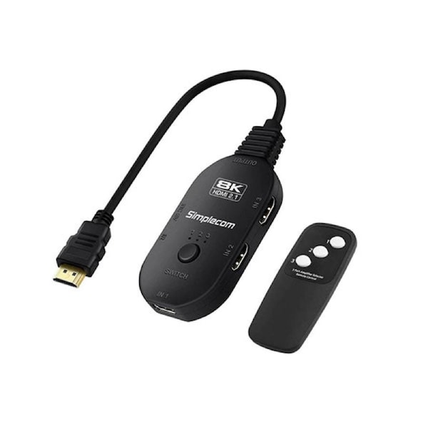Simplecom Cm353 3 Port Hdmi Switch 3 In 1 Out Splitter Hdcp 60Hz