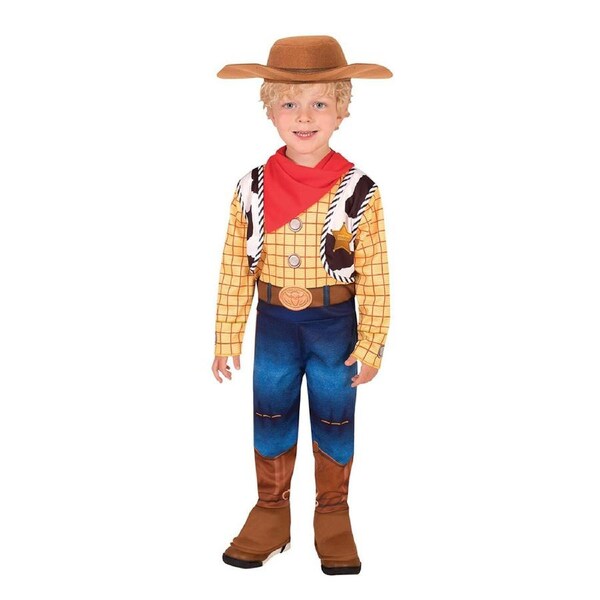 Disney Woody Deluxe Toy Story 4 Dress Up Cowboy Costume w/ Felt Hat 3-5