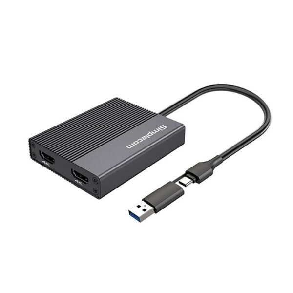Simplecom Da369 Usb 3 Usb C To Dual 4K Hdmi 2 Display Adapter For 2X