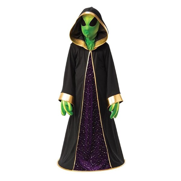 Extraterrestrial Alien Hooded Robe Costume Halloween Outfit Children/Kids M