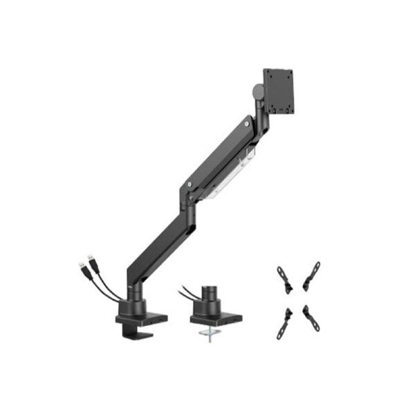Brateck Ldt80 C012Uc Heavy Duty Gas Spring Monitor Arm Matte Black