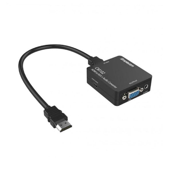 Simplecom Cm102 Hdmi To Vga Audio Stereo Converter