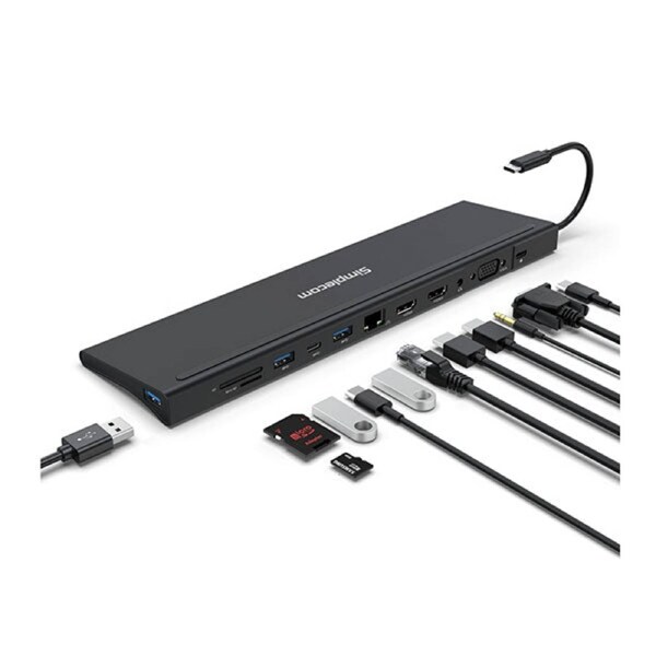 Simplecom Chn622 Usb C 12In1 Multiport Docking Station Laptop Stand