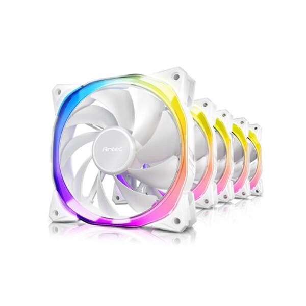 Antec Fusion 5X 120Mm Argb Pwm White Fans Argb Controller Woven Cable