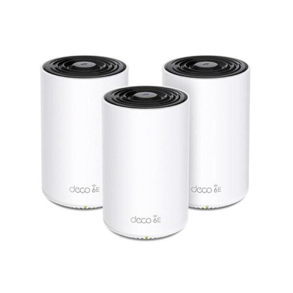 TP Link Deco Xe75 Pro 3 Pack Axe5400 Tri Band Mesh Wi Fi 6E System