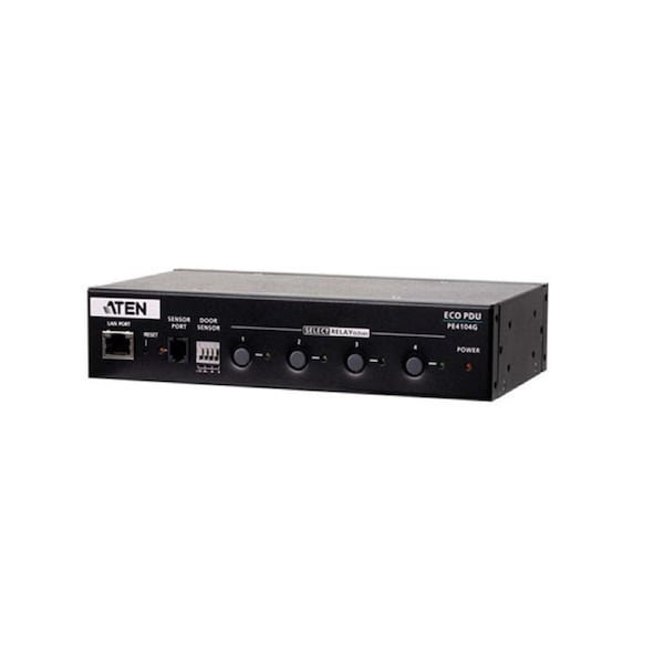 Aten 4 Port 1U 10A Smart Pdu With Outlet Control 4Xc13 Outlets 100 240 Vac