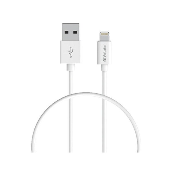 Verbatim Charge And Sync Lightning Cable 50Cm White Mfi Certified