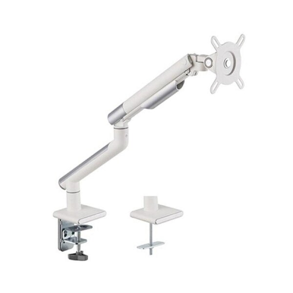 Brateck White Single Monitor Premium Slim Aluminum Spring