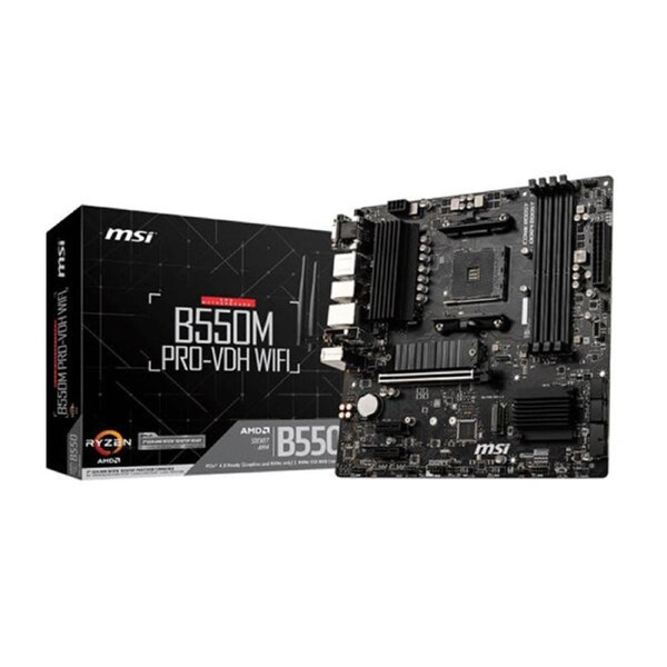 Msi B550M Pro Vdh Wifi Am4 Matx Motherboard 4Xddr4 3Xpcie