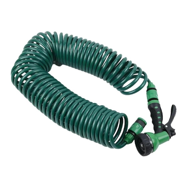 30M Garden Hose Heavy-Duty Coiled Spiral Car Washing Cleaning Water Hose Garden