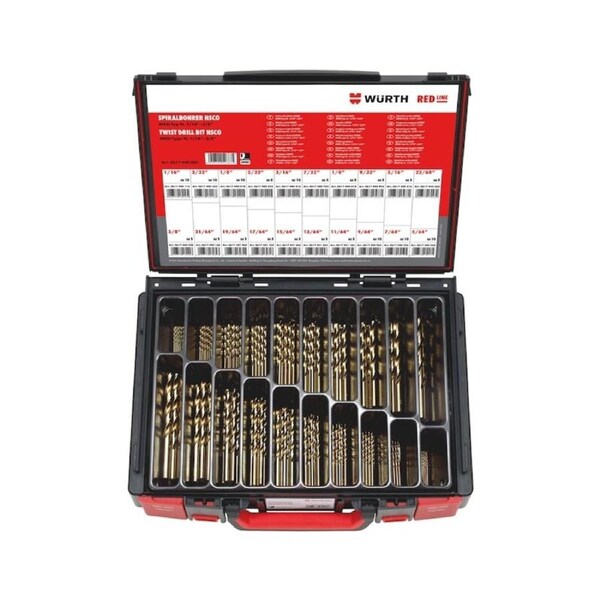 Wurth 135-Piece Twist Drill Bit Assortment in System Box